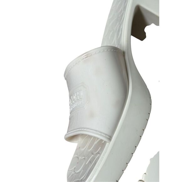 Coach Scarlett Rubber Sandals size 9 Chalk Off White Ivory - Picture 7 of 11